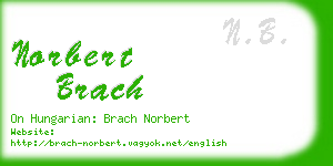 norbert brach business card
